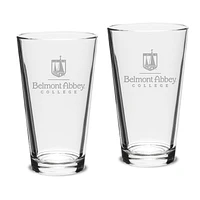 Belmont Abbey Crusaders 16oz. 2-Piece Classic Pub Glass Set