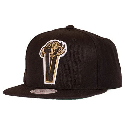 Men's Mitchell & Ness Vancouver Grizzlies Black & Gold Graduation Snapback - Hat