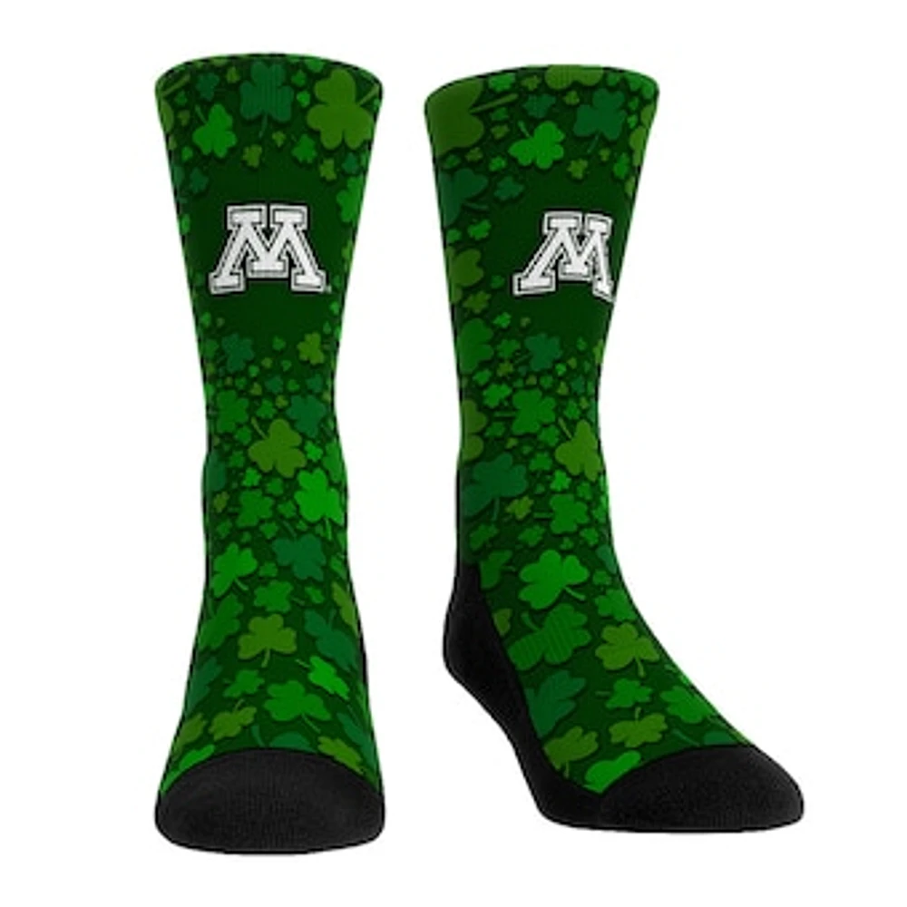 Rock Em Socks Minnesota Golden Gophers St. Patrick's Day Shamrock Crew Socks