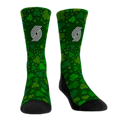 Rock Em Socks Portland Trail Blazers St. Paddy's Day Shamrock Crew Socks