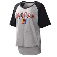 Women's G-III 4Her by Carl Banks Gray/Black NASCAR Slugger T-Shirt