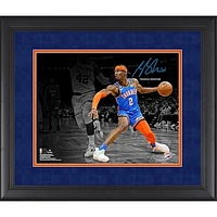 Shai Gilgeous-Alexander Oklahoma City Thunder Facsimile Signature Framed 11" x 14" Spotlight in Icon Edition Jersey Photograph