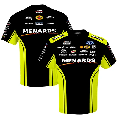 Men's Team Penske Black Ryan Blaney Menard's Sublimated Uniform T-Shirt