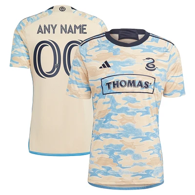 Men's adidas Tan Philadelphia Union 2023 For Philly Replica Custom Jersey