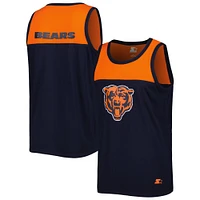 Men's Starter Navy/Orange Chicago Bears Logo Touchdown Fashion Tank Top