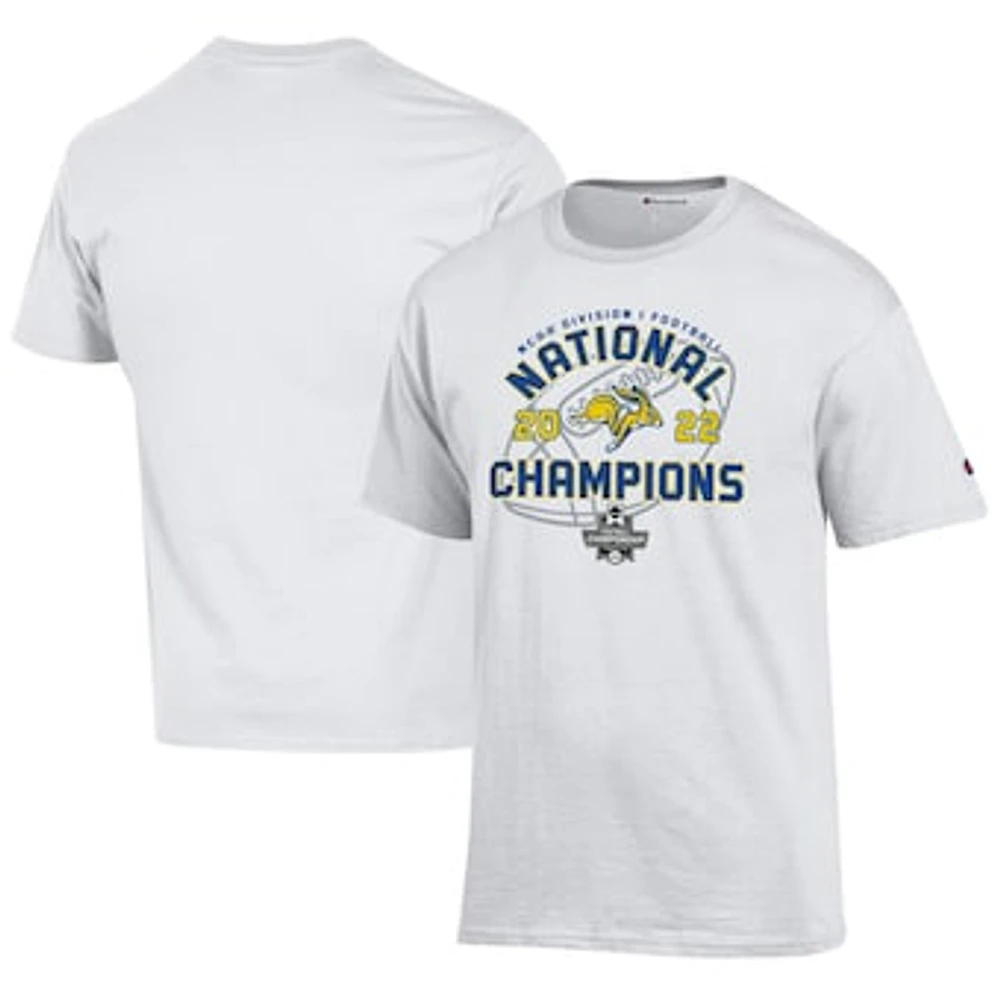 Men's Champion White South Dakota State Jackrabbits FCS Football National Champions Locker Room T-Shirt