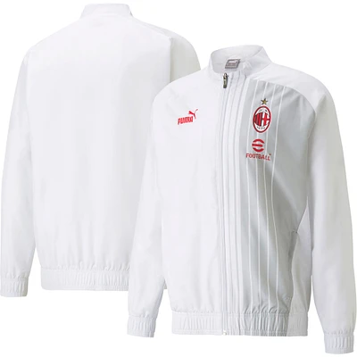 Men's Puma White AC Milan 2022/23 Pre-Match Full-Zip Jacket