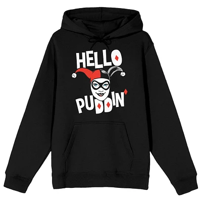 Unisex Black Batman Harley Quinn Pullover Hoodie