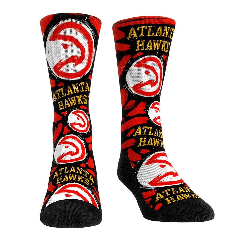 Unisex Rock Em Socks Atlanta Hawks Allover Logo & Paint Crew