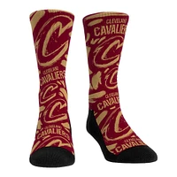 Unisex Rock Em Socks Cleveland Cavaliers Allover Logo & Paint Crew Socks