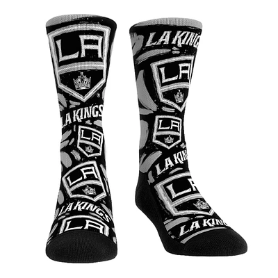 Unisex Rock Em Socks Los Angeles Kings Allover Logo & Paint Crew Socks