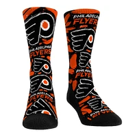 Unisex Rock Em Socks Philadelphia Flyers Allover Logo & Paint Crew Socks