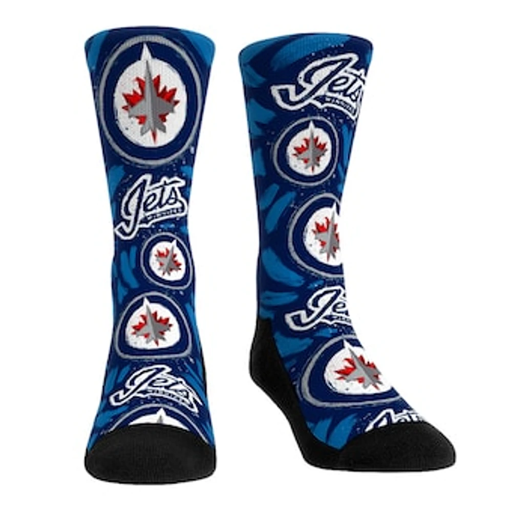 Unisex Rock Em Socks Winnipeg Jets Allover Logo & Paint Crew