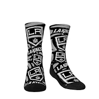 Youth Rock Em Socks Los Angeles Kings Allover Logo & Paint Crew Socks