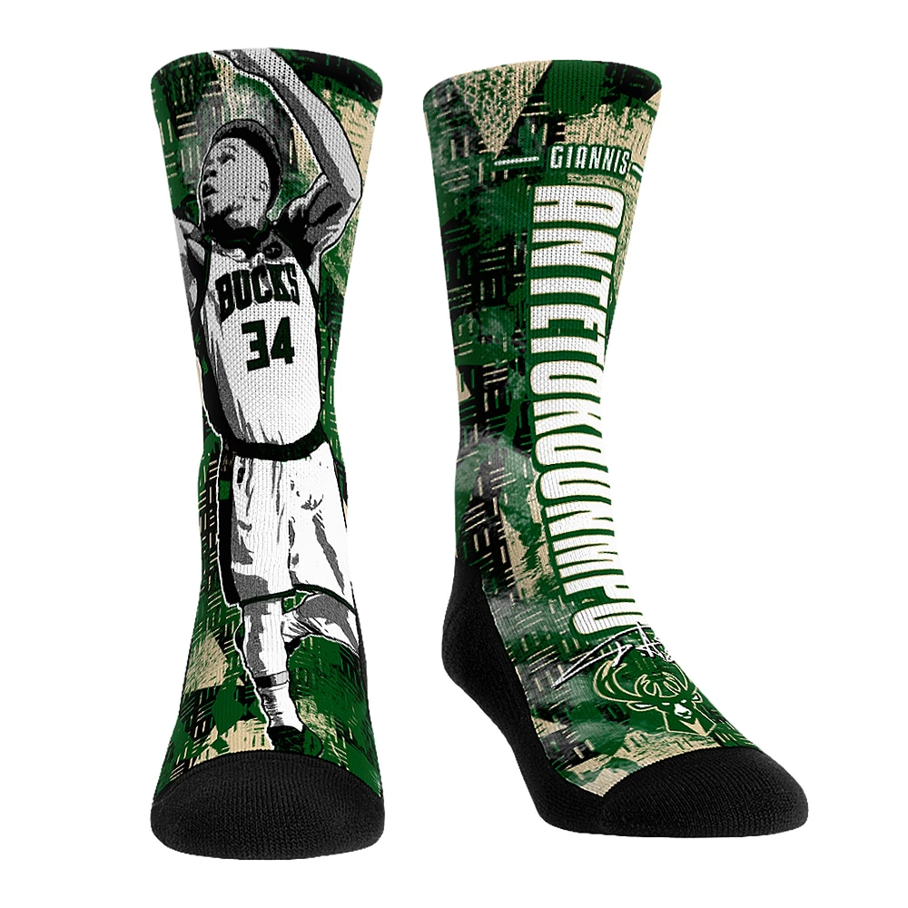 Unisex Rock Em Socks Giannis Antetokounmpo Milwaukee Bucks Big Player Crew Socks