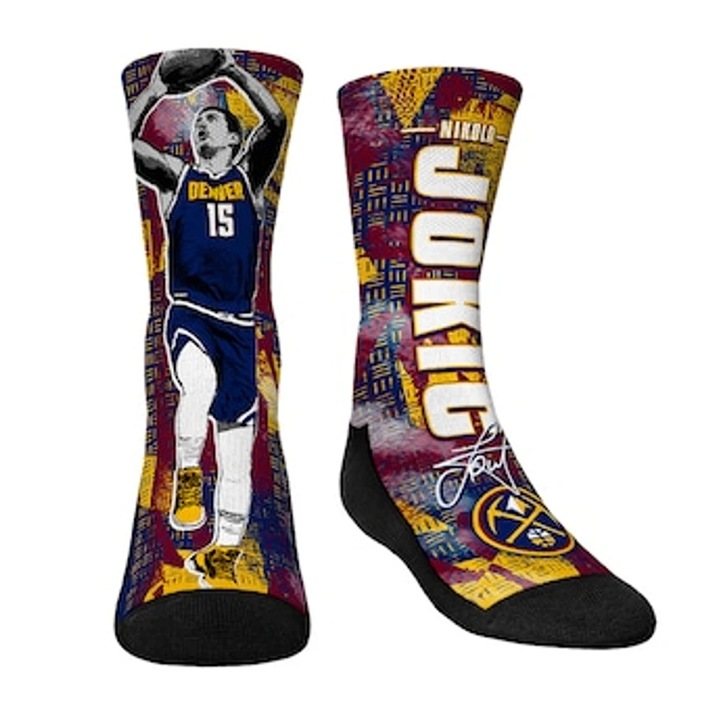 Youth Rock Em Socks Nikola Jokic Denver Nuggets Big Player Crew Socks