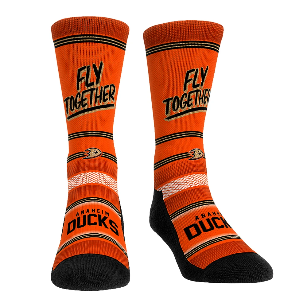 Unisex Rock Em Socks Anaheim Ducks Team Slogan Crew