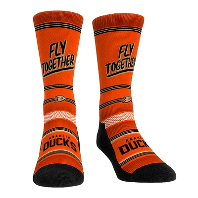 Unisex Rock Em Socks Anaheim Ducks Team Slogan Crew