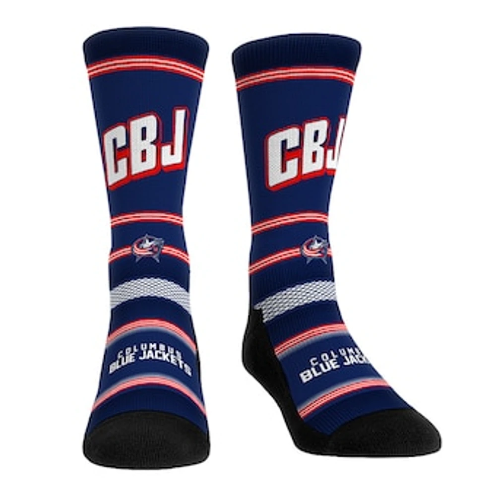 Unisex Rock Em Socks Columbus Blue Jackets Team Slogan Crew Socks