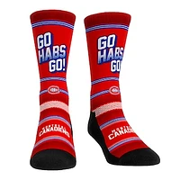 Unisex Rock Em Socks Montreal Canadiens Team Slogan Crew Socks