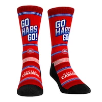 Unisex Rock Em Socks Montreal Canadiens Team Slogan Crew Socks