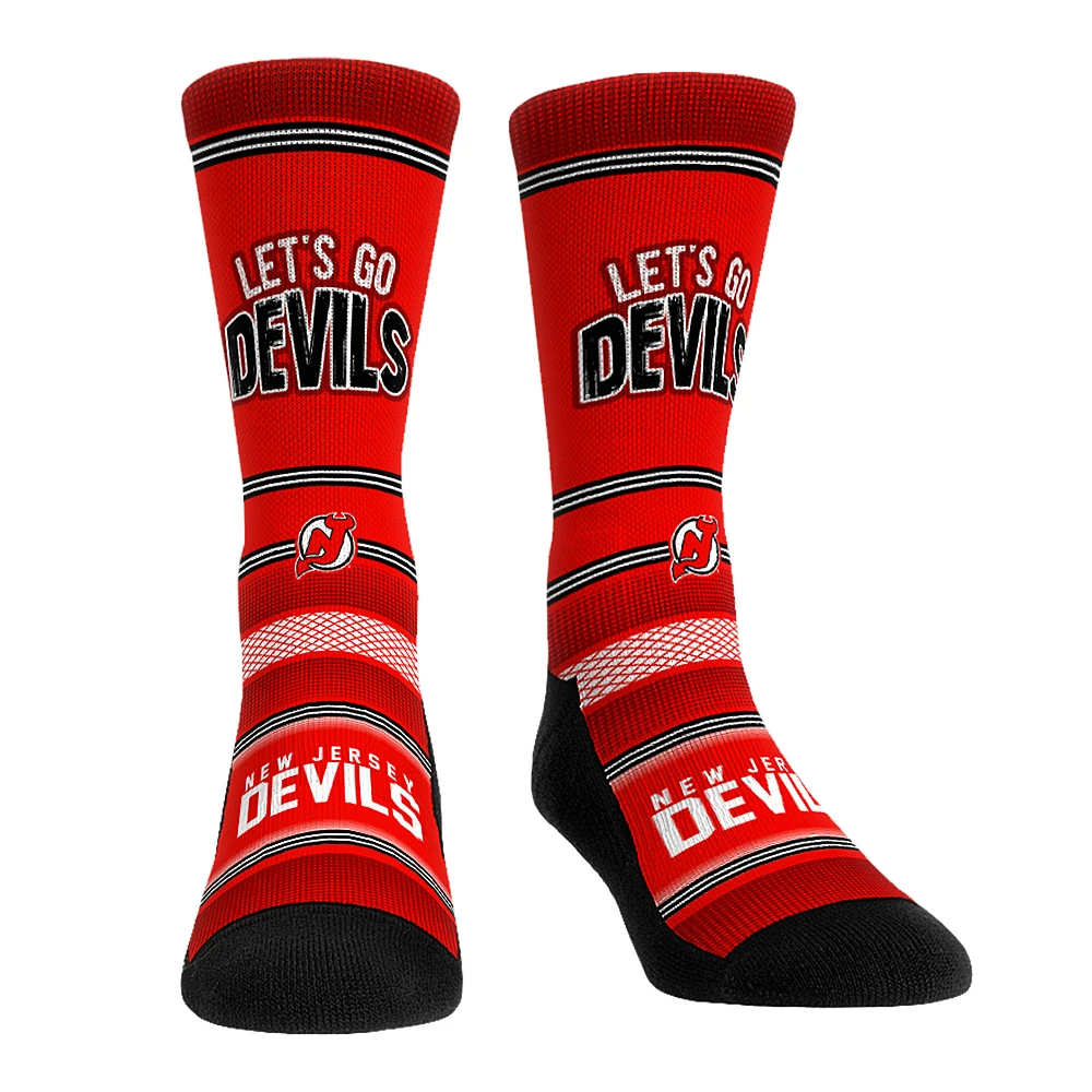 Unisex Rock Em Socks New Jersey Devils Team Slogan Crew Socks