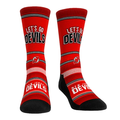 Unisex Rock Em Socks New Jersey Devils Team Slogan Crew Socks