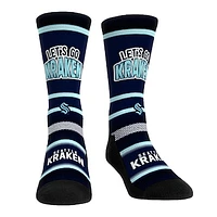 Unisex Rock Em Socks Seattle Kraken Team Slogan Crew Socks