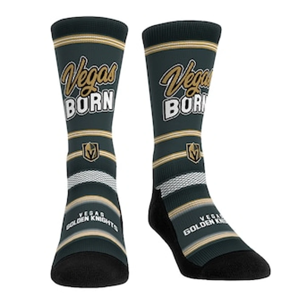 Unisex Rock Em Socks Vegas Golden Knights Team Slogan Crew Socks