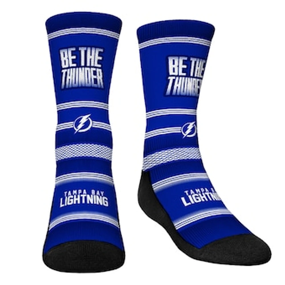 Youth Rock Em Socks Tampa Bay Lightning Team Slogan Crew Socks