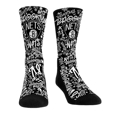 Unisex Rock Em Socks Brooklyn Nets Graffiti Crew Socks