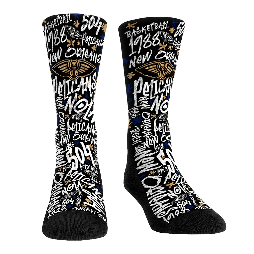 Unisex Rock Em Socks New Orleans Pelicans Graffiti Crew Socks