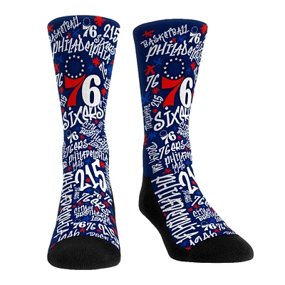 Unisex Rock Em Socks Philadelphia 76ers Graffiti Crew Socks