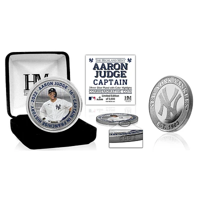 Highland Mint Aaron Judge New York Yankees Silver Mint Coin