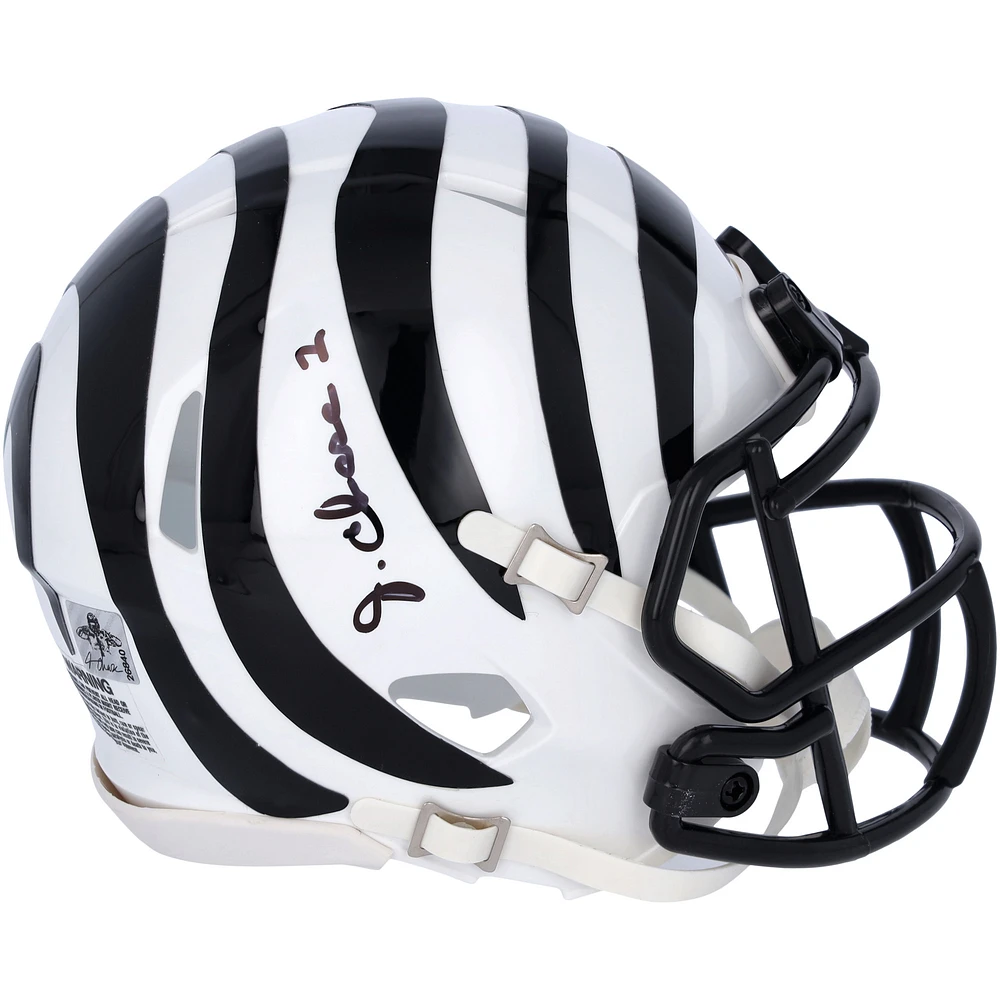 Ja'Marr Chase Cincinnati Bengals Autographed Riddell 2022 On Field Alternate Speed Mini Helmet
