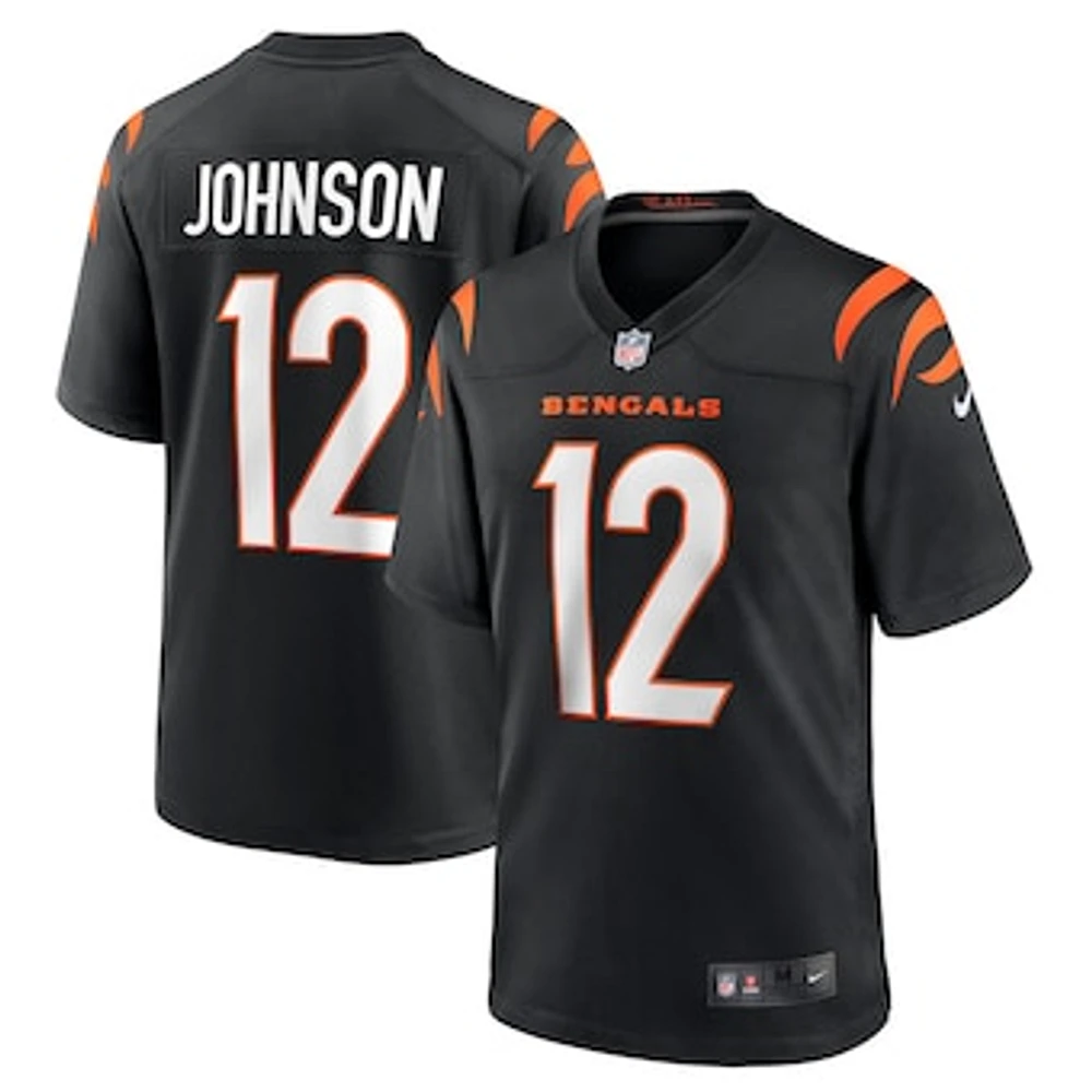 Men's Nike Tyron Johnson Black Cincinnati Bengals Home Game Player Jersey