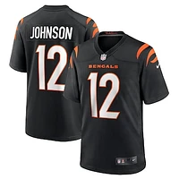 Men's Nike Tyron Johnson Black Cincinnati Bengals Home Game Player Jersey