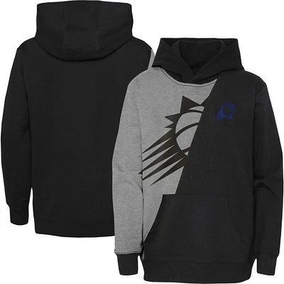 Youth Heather Gray/Black Phoenix Suns Unrivaled Split Pullover Hoodie