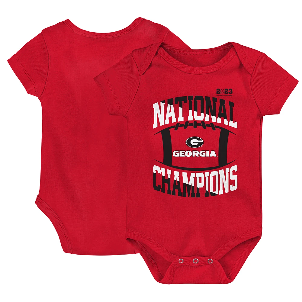 Newborn Red Georgia Bulldogs College Football Playoff 2022 National Champions Bodysuit