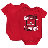 Newborn Red Georgia Bulldogs College Football Playoff 2022 National Champions Bodysuit