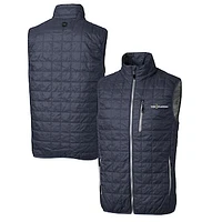 Men's Cutter & Buck Heather Charcoal THE PLAYERS Big Tall Rainier PrimaLoft Eco Insulated Full-Zip Puffer Vest