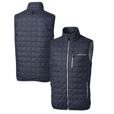Men's Cutter & Buck Heather Charcoal THE PLAYERS Big Tall Rainier PrimaLoft Eco Insulated Full-Zip Puffer Vest