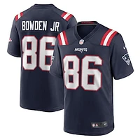 Men's Nike Lynn Bowden Jr. Navy New England Patriots Home Game Player Jersey