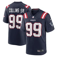 Men's Nike Jamie Collins Sr. Navy New England Patriots Home Game Player Jersey