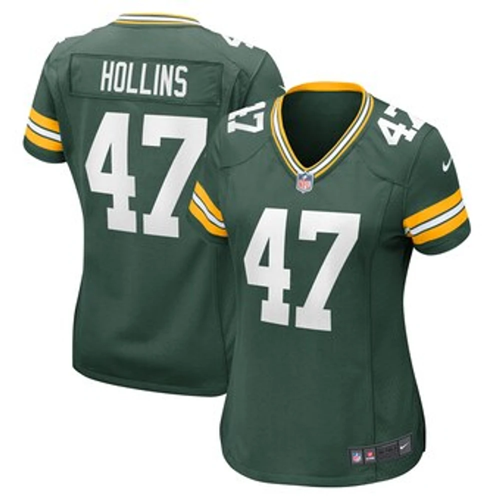 Women's Nike Justin Hollins Green Bay Packers Home Game Player Jersey