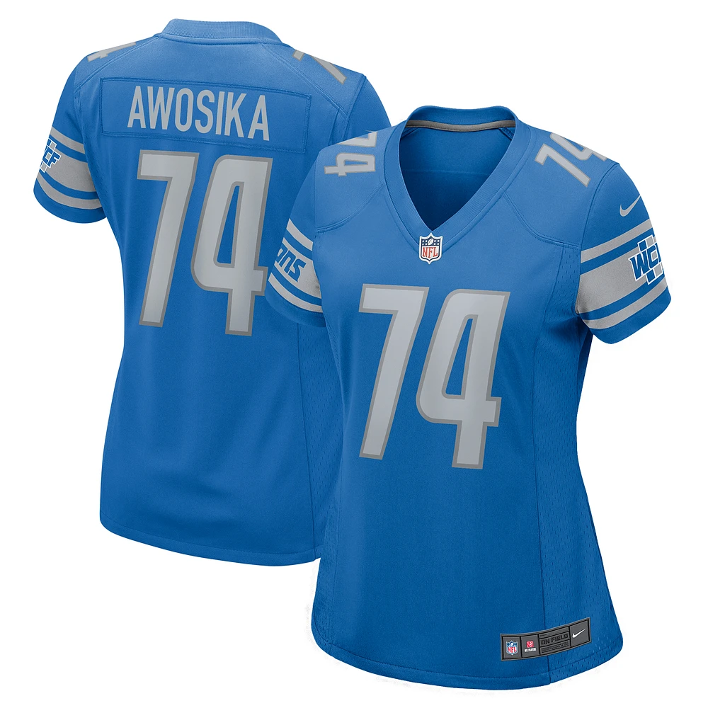 Women's Nike Kayode Awosika Blue Detroit Lions Home Game Player Jersey