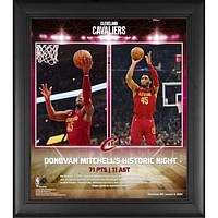 Donovan Mitchell Cleveland Cavaliers Framed 15" x 17" 2022 71-Point 11-Assist Double-Double Collage