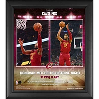 Donovan Mitchell Cleveland Cavaliers Framed 15" x 17" 2022 71-Point 11-Assist Double-Double Collage