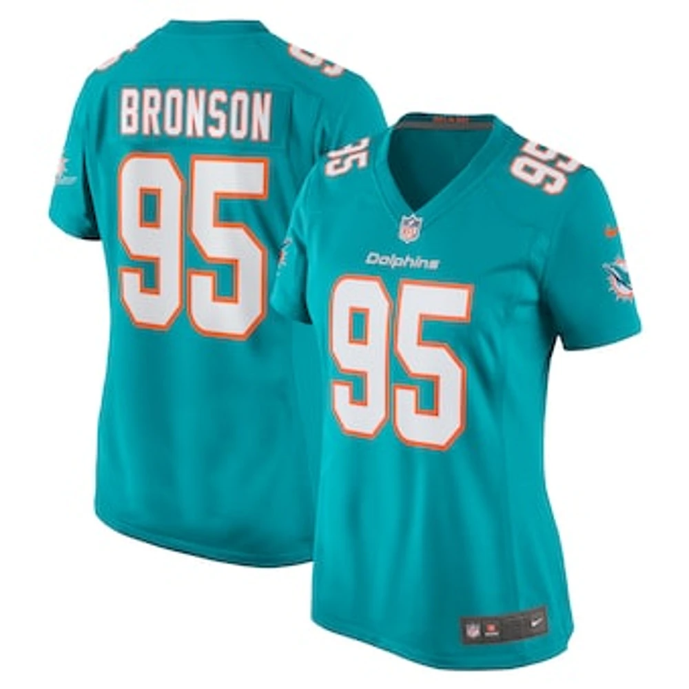 Women's Nike Josiah Bronson Aqua Miami Dolphins Home Game Player Jersey