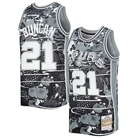 Men's Mitchell & Ness Tim Duncan Silver San Antonio Spurs 1998/99 Hardwood Classics Lunar New Year Swingman Jersey